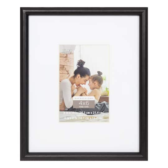 Black 4&#x22; x 6&#x22; Frame with Mat, Expressions&#x2122; by Studio D&#xE9;cor&#xAE;
